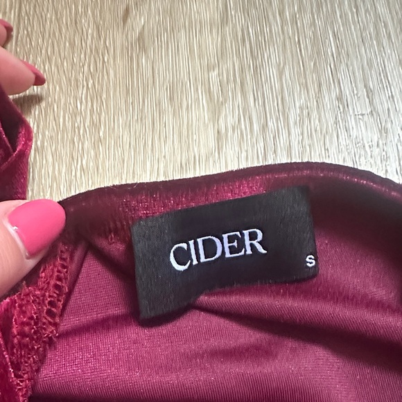 Cider Velvet Jumpsuit in Deep Red - Picture 5 of 6